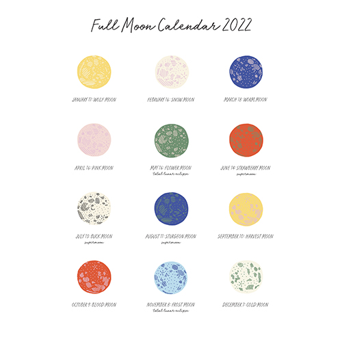 2022 Full Moon Calendar